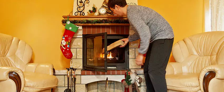 Rusted Metal Fireplace Restoration in Pahrump, Nevada